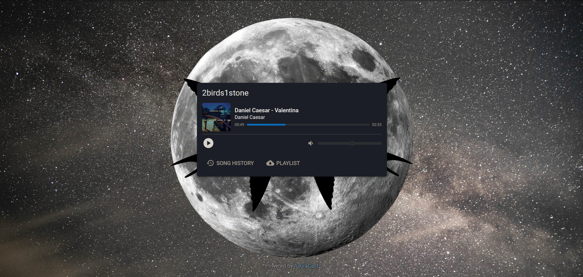 AzuraCast web player